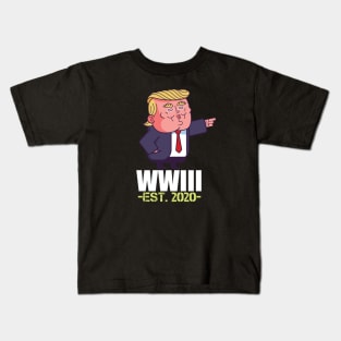 WW3 est. 2020 by Trump Sarcastic USA Kids T-Shirt